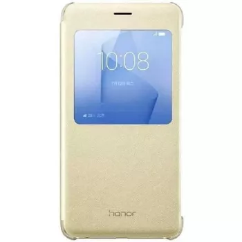 HONOR 8 Smart Cover Gold – flipové puzdro s Smart Window