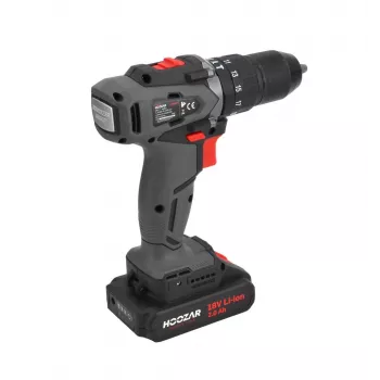 HOOZAR CD45BL-D2 akumulátorová vŕtačka-skrutkovač, 18V, 2x2.0Ah, 45Nm