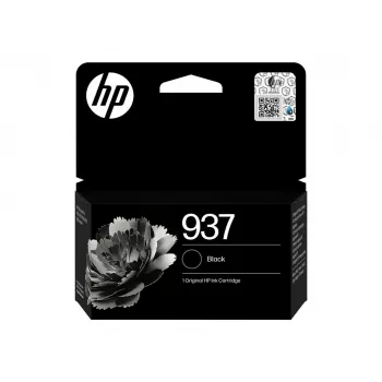 HP 937 čierna originálna atramentová kazeta – pigmentová, štandardná výťažnosť (4S6W5NE#LS3)