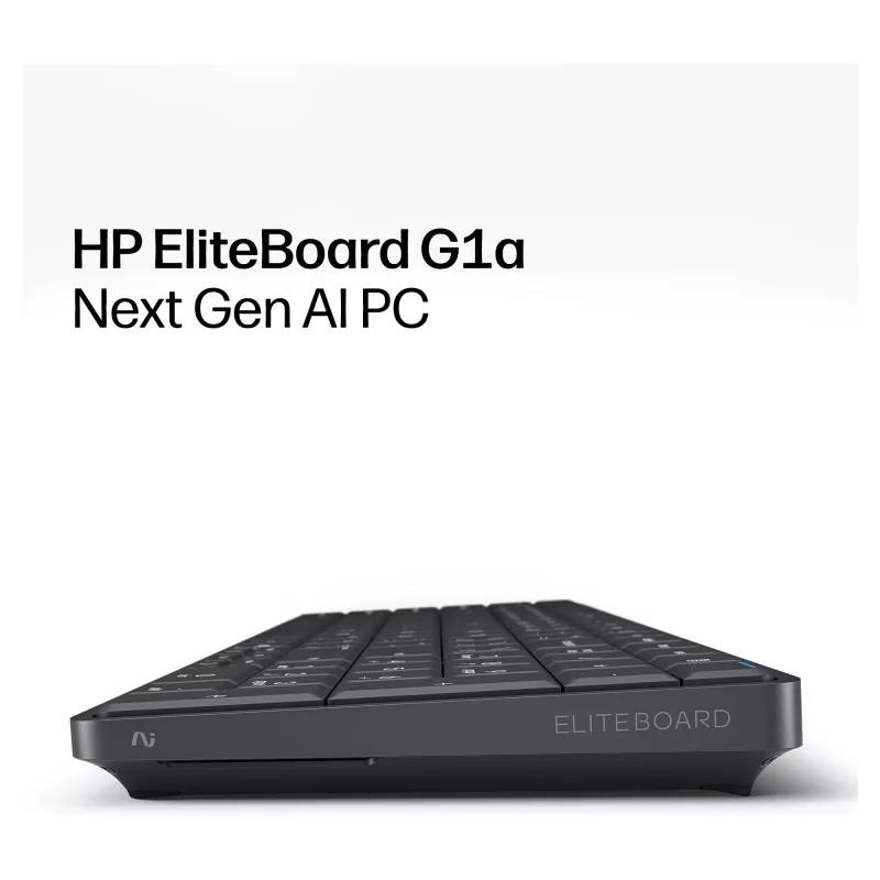 HP EliteBoard G1a Next Gen AI PC - AMD Ryzen AI 5, 16GB RAM, 512GB SSD, Windows 11 Pro, Wi-Fi 6E, čierna