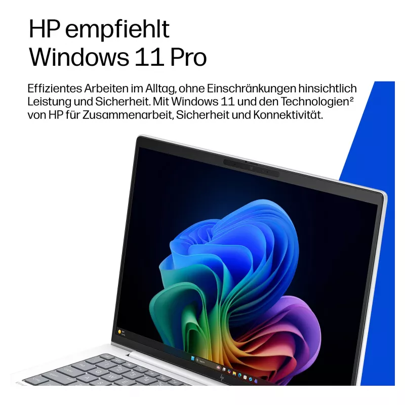 HP EliteBook 8 G2i 14 palca Intel Core Ultra 7 355 32GB RAM 1TB SSD Windows 11 Pro business notebook (strieborná, nemecká klávesnica)