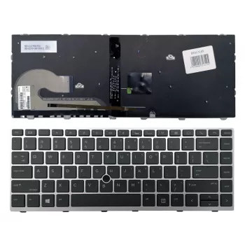 HP EliteBook 840 G5 / 846 G5 / 745 G5 náhradná klávesnica - strieborná, podsvietená, US-anglické rozloženie
