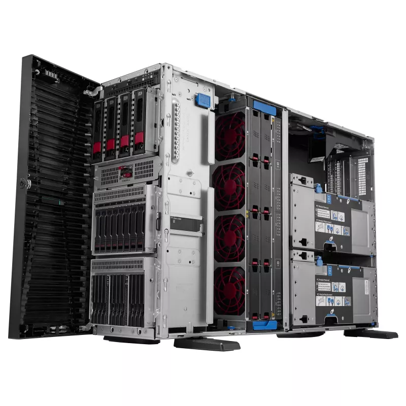 HP Enterprise HPE ProLiant ML350 Gen12 Tower Server, Intel Xeon 6505P 2,2GHz 12-Core, 64GB RAM, 8 SFF Hot Plug, MR408i-o, 2x1000W
