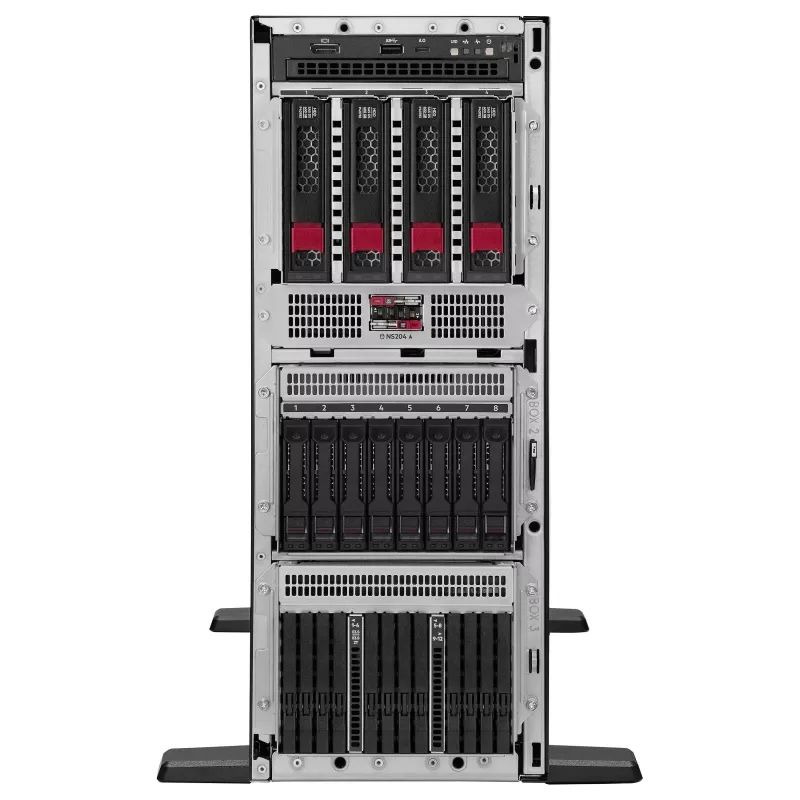 HP Enterprise HPE ProLiant ML350 Gen12 Tower Server, Intel Xeon 6505P 2,2GHz 12-Core, 64GB RAM, 8 SFF Hot Plug, MR408i-o, 2x1000W