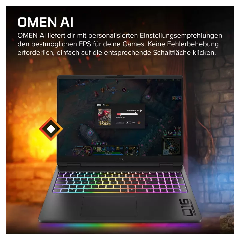 HP HyperX OMEN 16-ah1470ng Herný notebook, 16 palcov WQXGA, Intel Core Ultra 7 270HX Plus, 32GB RAM, 1TB SSD, GeForce RTX 5070 Ti, Windows 11 Home