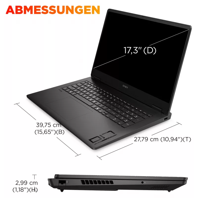 HP OMEN 17-db1077ng Herný notebook, AMD Ryzen AI 7 350, 24GB RAM, 1TB SSD, Windows 11 Home