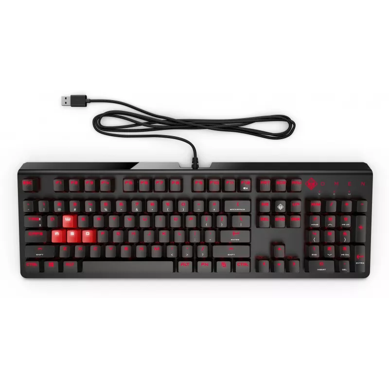 HP OMEN klávesnica 1100 - plná veľkosť (100%) - káblová - USB - mechanický spínač - LED - čierna