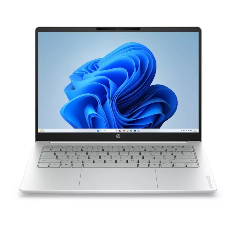HP OmniBook 3 14-hu0012nwx 14 inch 2K IPS notebook - Intel Core 3 100U, 8GB DDR5, 256GB SSD, Windows 11 Home, Glacier Silver