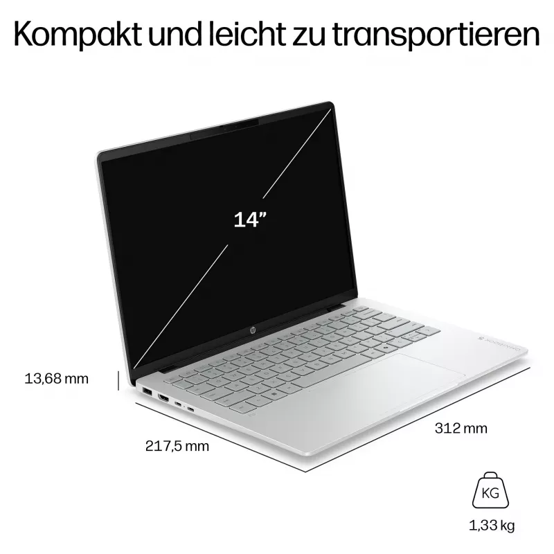 HP OmniBook 5 Next Gen AI 14-hh0470ngx Laptop, 14 palcov, Intel Core Ultra 7 355, 16GB RAM, 512GB SSD, Windows 11 Home