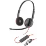 HP Poly Blackwire 3220 stereo USB-C káblový headset + USB-C/A adaptér, čierny