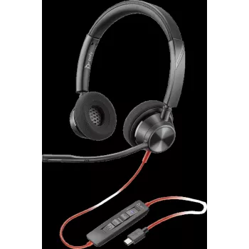 HP Poly Blackwire 3320-M USB-C káblový headset s mikrofónom na ramienku, potlačenie hluku, čierny