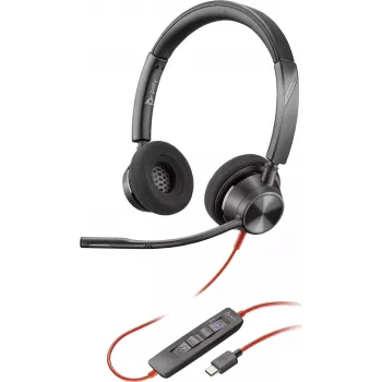 HP Poly Blackwire 3320-M USB-C káblový headset s mikrofónom na ramienku, potlačenie hluku, čierny