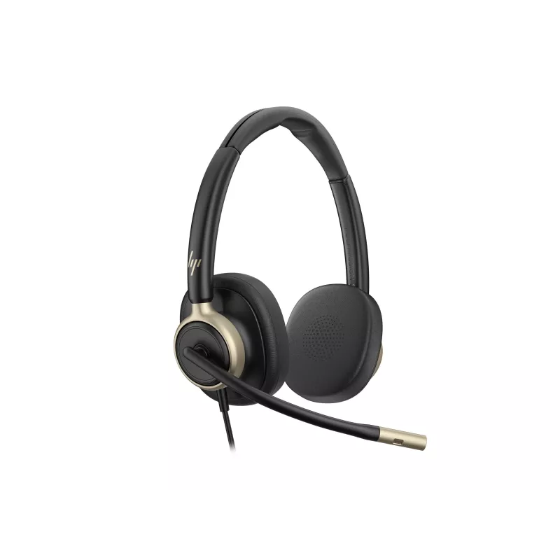 HP Poly Mission 825 stereo USB slúchadlá s mikrofónom a káblom, aktívne potlačenie hluku