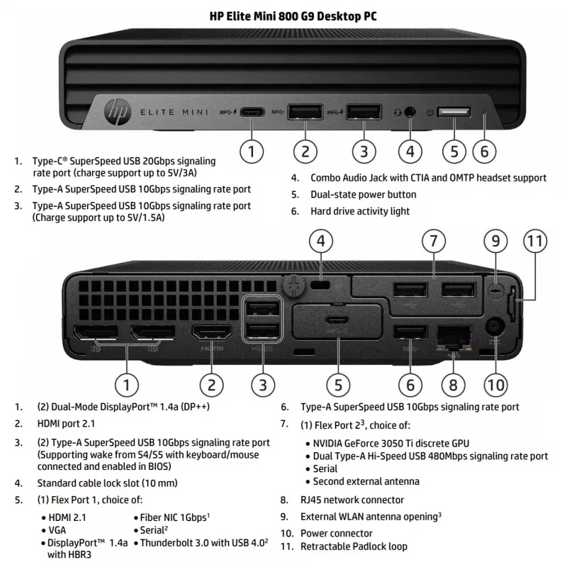 HP Renewed Elite Mini 800 G9 stolný PC - Intel Core i5-12500T, 16GB RAM, 256GB SSD, Intel UHD Graphics 770, Windows 11 Pro