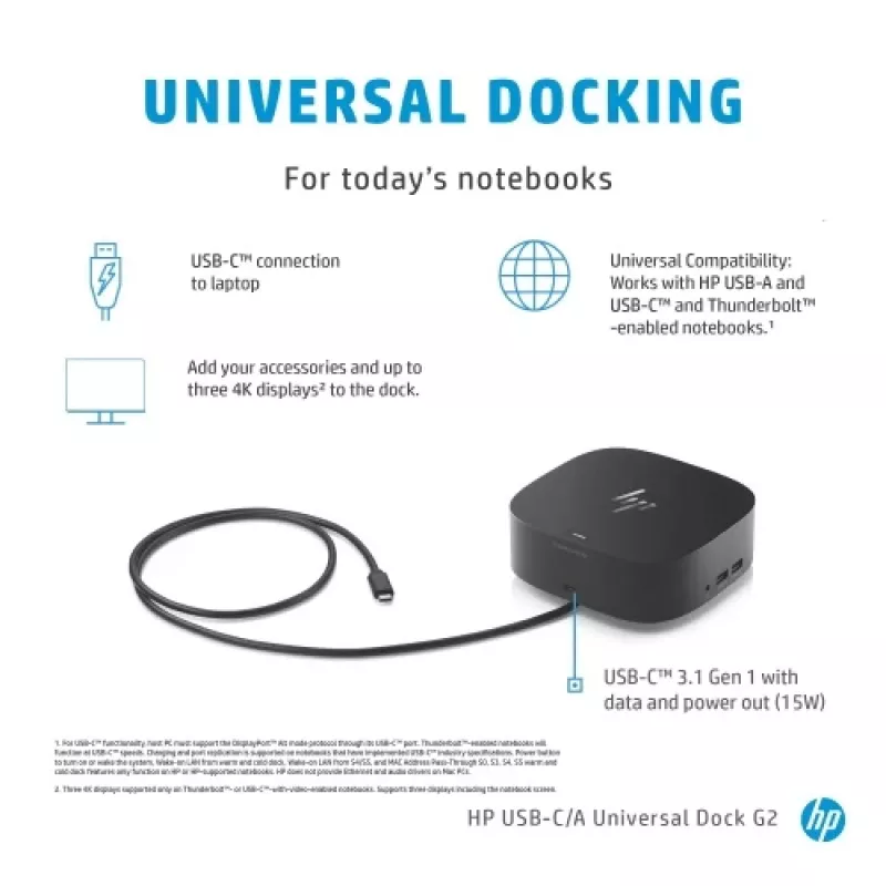 HP USB-C Dock G5 (5TW10AA) dokovacia stanica, čierna