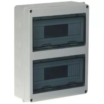 HT-24 rozvádzač na omietku, hermetický, 24 modulov, IP65, sivý