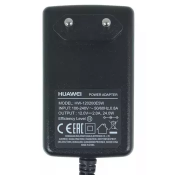 Huawei HW-120200E5W AC/DC napájací zdroj – 12V 2A (24W) interiérový napájací zdroj pre router, 90-264V vstup, čierny