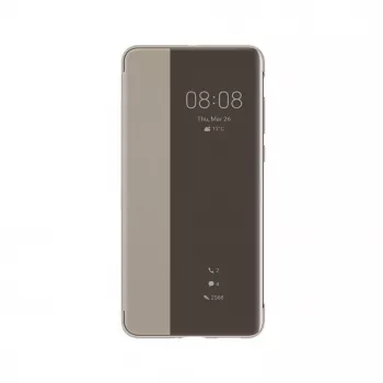 Huawei P40 Smart View Flip Cover puzdro khaki