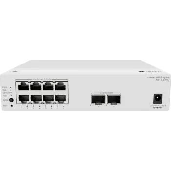 Huawei S210-8P2J Managed L2 switch s 8 Gigabit PoE+ portami a 2 SFP uplinkami, 128W PoE rozpočet 98012922-001