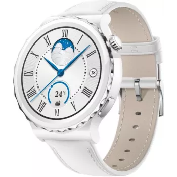 Huawei Watch GT 3 Pro 43mm kožený remienok biela