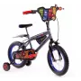 Huffy Avengers 14-palcový detský bicykel - oceľový rám, pomocné kolieska, červená/modrá/čierna