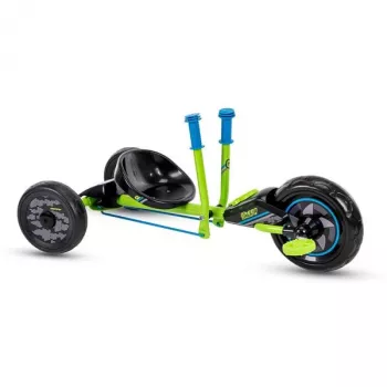Huffy Green Machine Mini drift trojkolka pre deti (3-5 rokov), pedálová, zelená/čierna, 10-palcové predné koleso