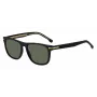 HUGO BOSS BLACK BOSS1626S807 pánske slnečné okuliare, hranaté, acetát, čierny rám, sivé sklá, 55 mm