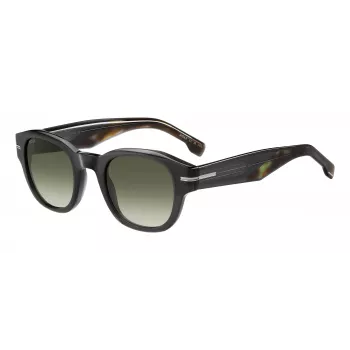 HUGO BOSS BLACK BOSS1717SKB7 pánske slnečné okuliare - acetátový rám, sivé polykarbonátové šošovky, UV400 ochrana