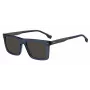 HUGO BOSS BLACK BOSS1765GSPJP pánske obdĺžnikové slnečné okuliare - čierny rám, sivé šošovky, 55/18/150 mm