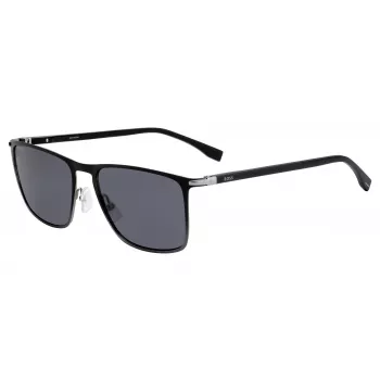 HUGO BOSS BLACK SUNGLASSES BOSS1004SITO6 obdĺžnikový acetátový rám sivé šošovky 56/17/145 mm
