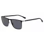 HUGO BOSS BLACK SUNGLASSES BOSS1004SITO6 obdĺžnikový acetátový rám sivé šošovky 56/17/145 mm