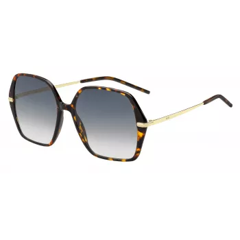 HUGO BOSS BLACK dámske slnečné okuliare BOSS1660S2IK - obdĺžnikový acetátový rám so sivými šošovkami