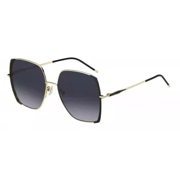 HUGO BOSS BLACK dámske slnečné okuliare BOSS1707SRHL - hranatý acetátový rám, sivé polykarbonátové sklá, UV400 ochrana, 58 mm šírka skla