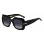 HUGO BOSS BLACK dámske slnečné okuliare BOSS1730S807 - obdĺžnikový acetátový rám, sivé sklá, 54 mm