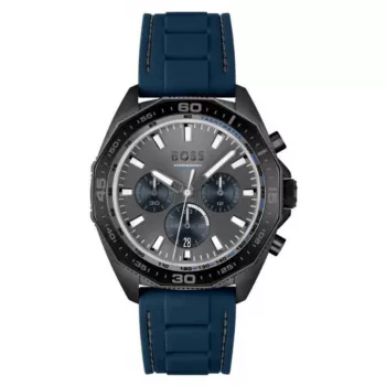 HUGO BOSS pánske quartz chronograf hodinky 1513972 44 mm ušľachtilá oceľ modrý ciferník