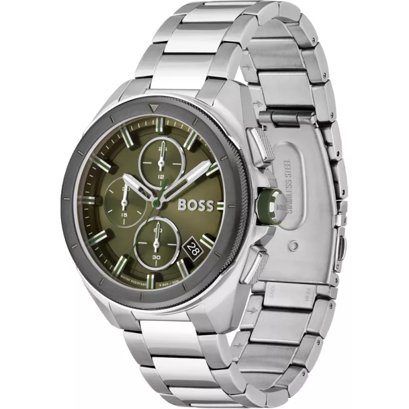 HUGO BOSS pánske hodinky 1513951 44mm nerezová oceľ modrý ciferník chronograf