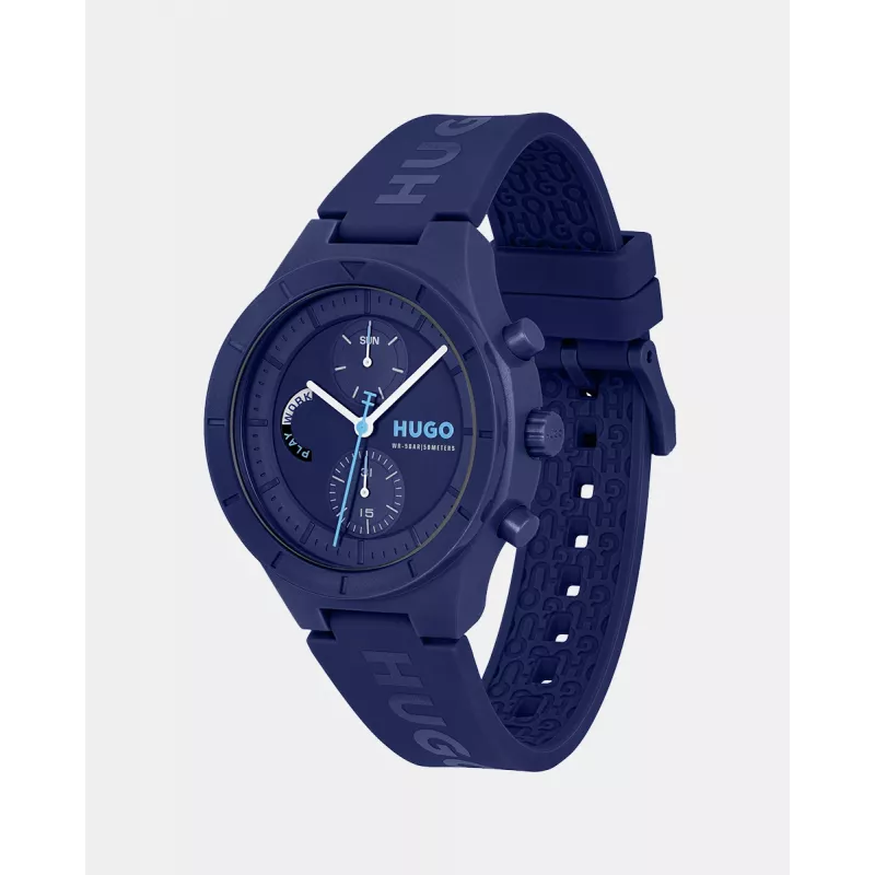 HUGO BOSS Velocity pánske quartz chronograf hodinky 44mm nerezová oceľ modrý ciferník