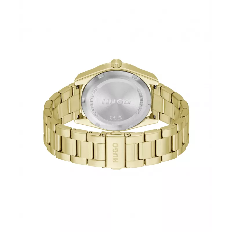 HUGO MAN 1530354 42mm quartz chronograph hodinky čierna silikón