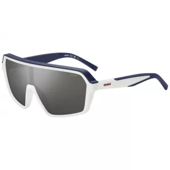 HUGO MAN HG1334GSYO6 slnečné okuliare - čierny rám, sivé šošovky, obdĺžnikové, 99 mm