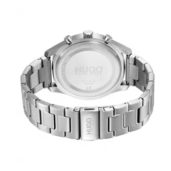 HUGO pánske 1530163 quartz analógové hodinky 46mm modrý ciferník hnedý kožený remienok