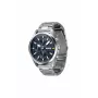 HUGO pánske 1530163 quartz analógové hodinky 46mm modrý ciferník hnedý kožený remienok