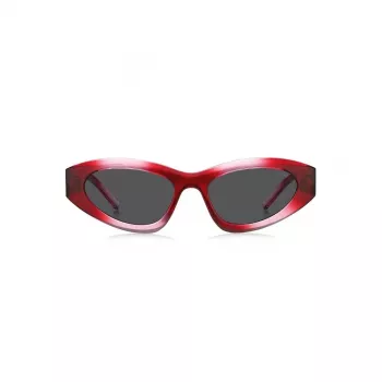 HUGO unisex slnečné okuliare HG-1282-S-C48 obdĺžnikový plný rám 52/23/145 mm čierna/sivá UV400