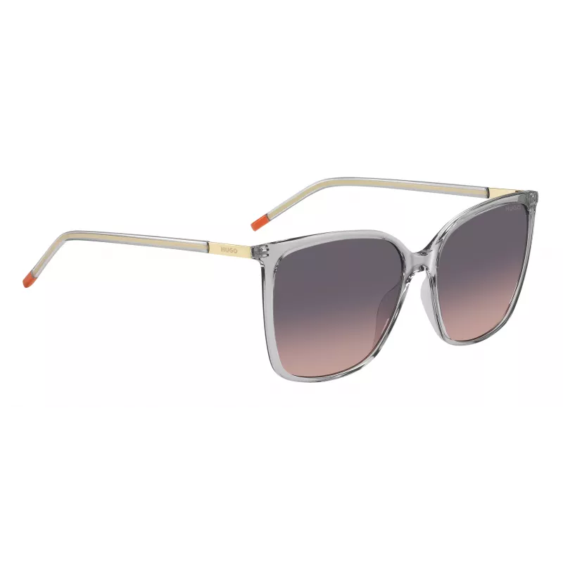 HUGO dámske slnečné okuliare HG1275SKB7F7F - havana/hnedý acetátový rám, hnedé gradientové sklá, 57 mm