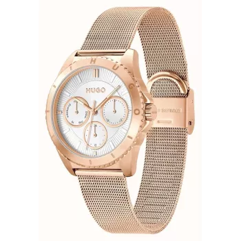 HUGO dámske hodinky 1540161 36 mm oceľ mesh strieborná