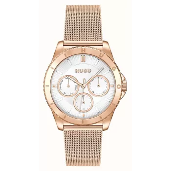 HUGO dámske hodinky 1540161 36 mm oceľ mesh strieborná