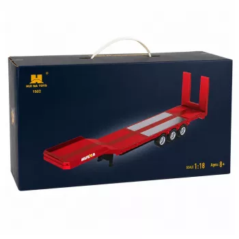 Huina 1:18 nízkoložný náves pre Scania 770S RC nákladné auto - červený
