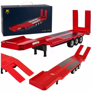 Huina 1:18 nízkoložný náves pre Scania 770S RC nákladné auto - červený