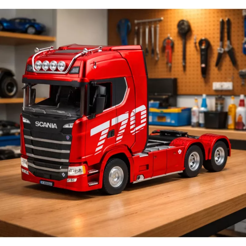 Huina 1501 Scania diaľkové ovládanie nákladné auto, červené, 1:18
