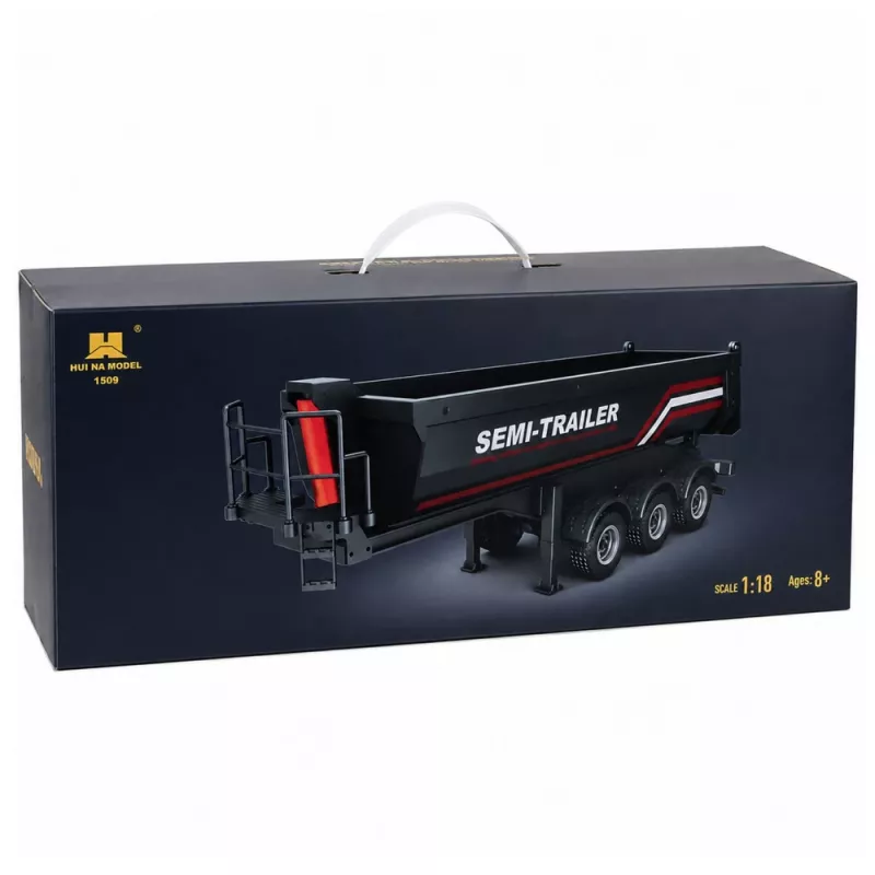 HUINA 32332 RC kovový náves sklápačky mierka 1:18 čierna