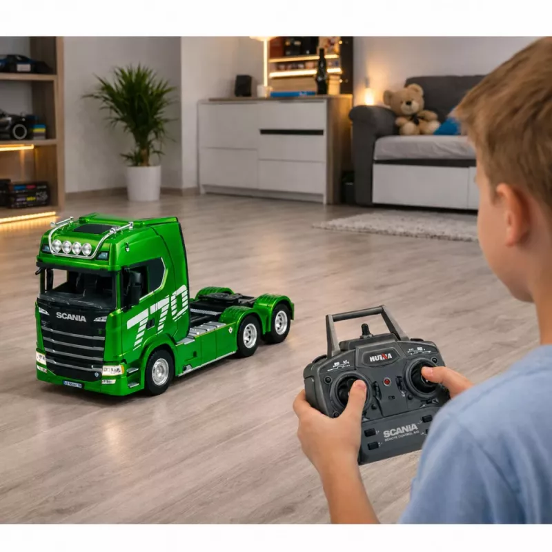 Huina Scania Truck diaľkové ovládanie RC zelené 1:18